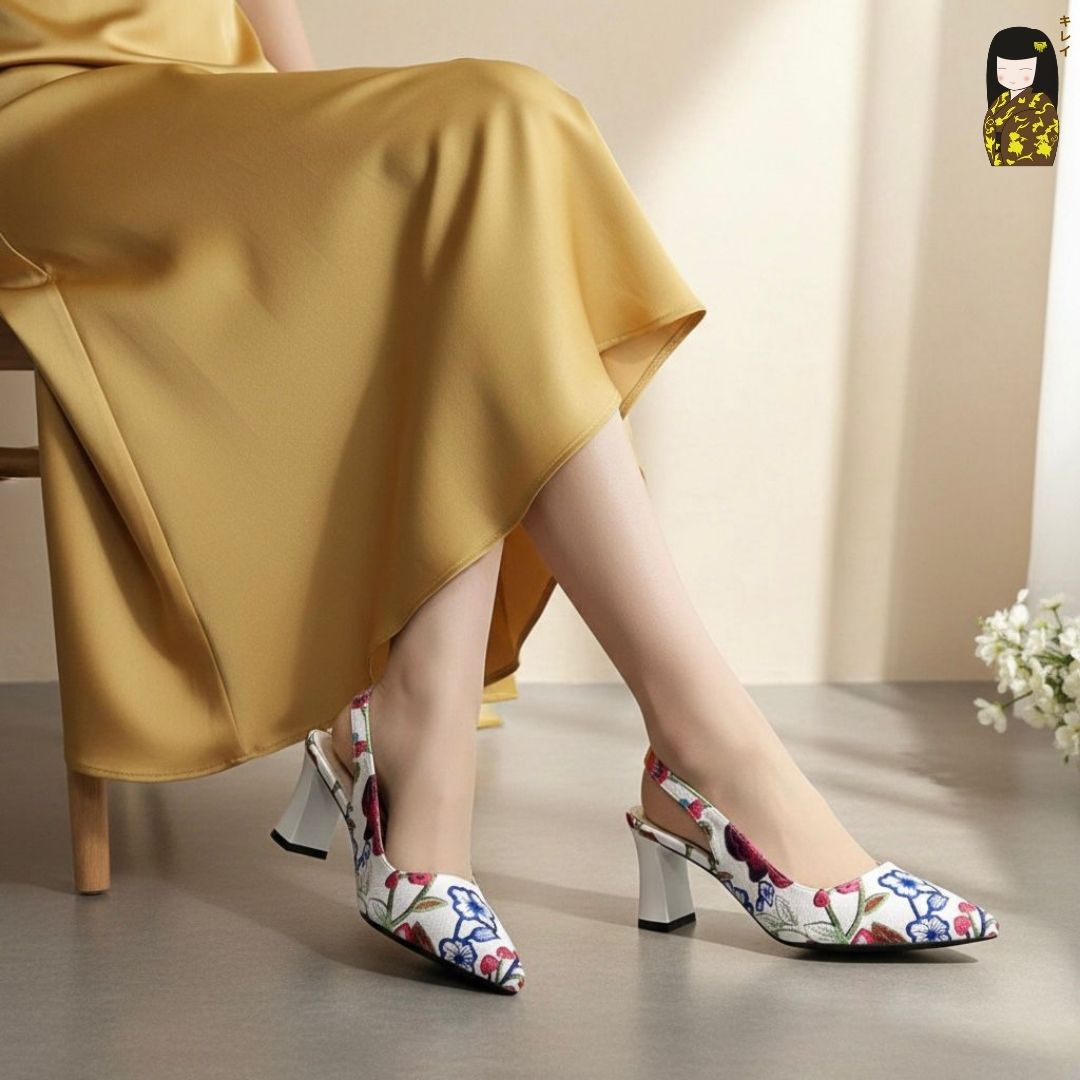 Kirei Biteki - Office Slingback CP6 White