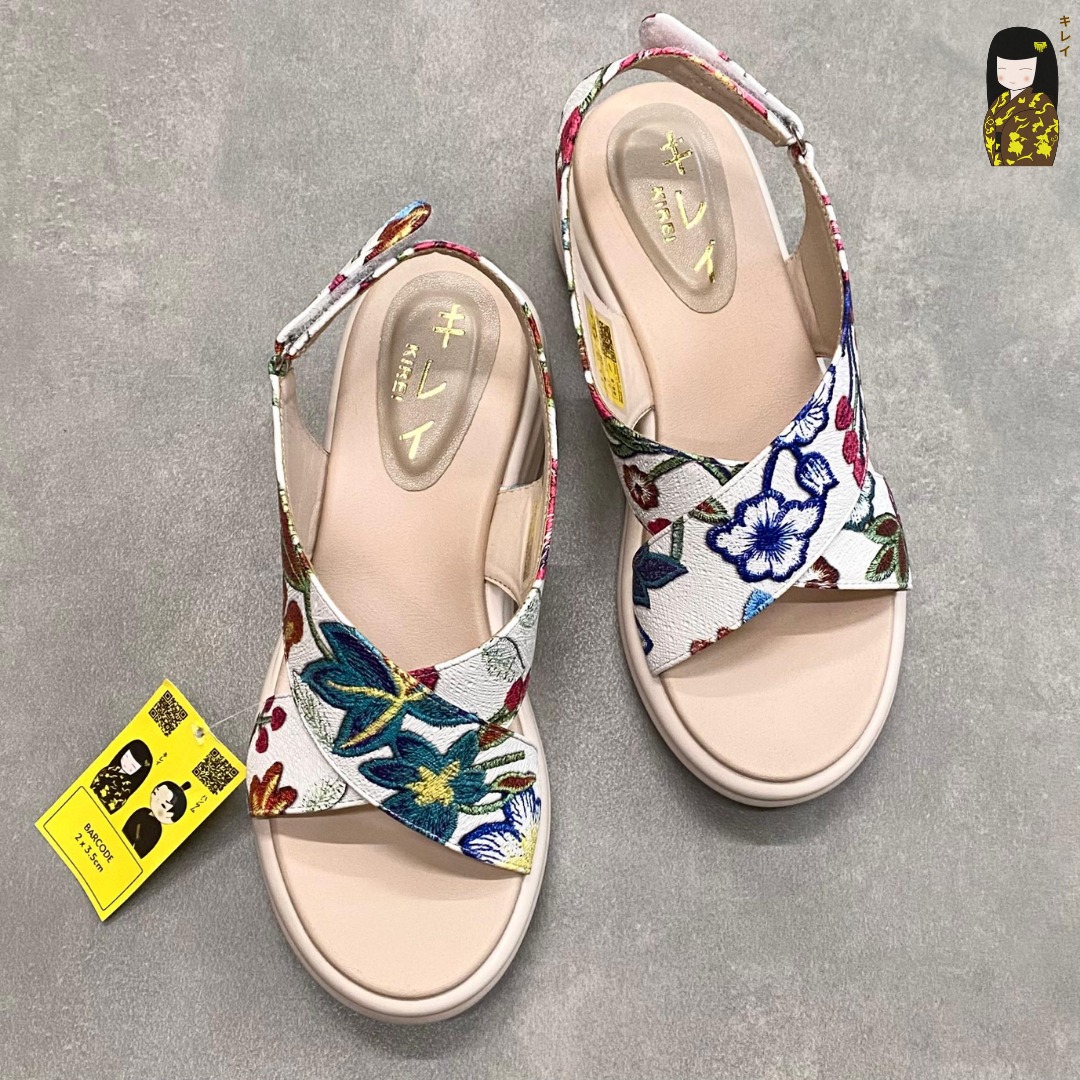 Kirei Biteki - Office Wedge Sandal CP09 White
