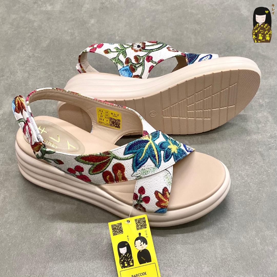 Kirei Biteki - Office Wedge Sandal CP09 White