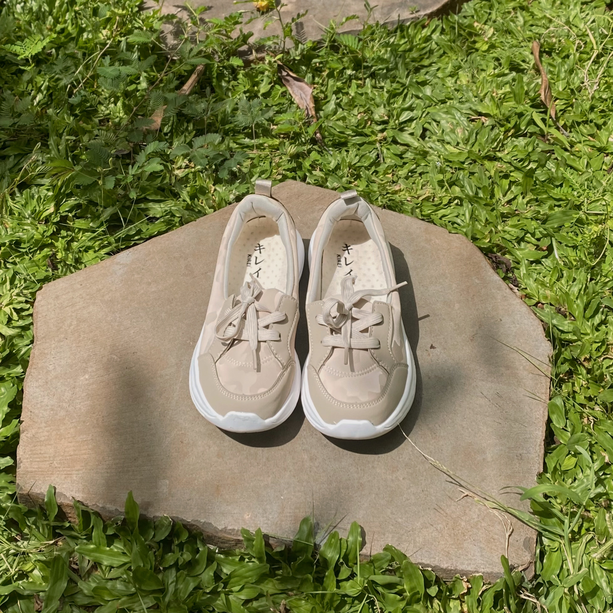 Kirei Hime - Walk Sneakers BG08 Beige Camo