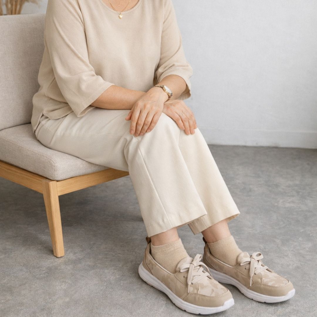 Kirei Hime - Walk Sneakers BG08 Beige Camo