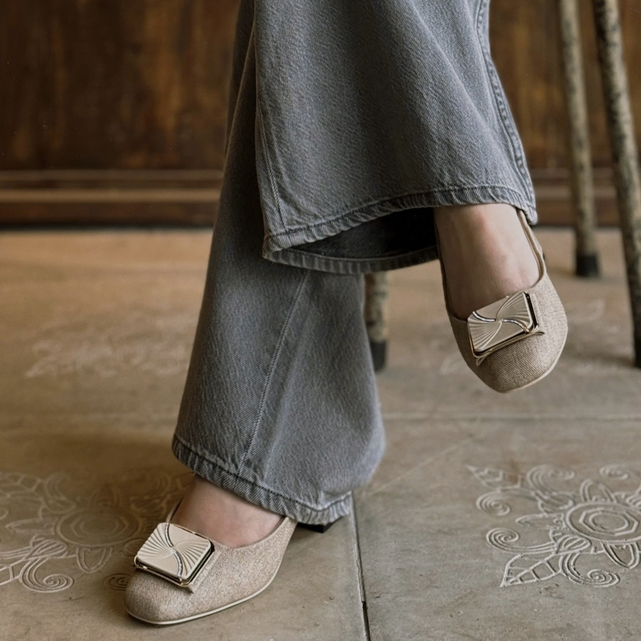 Kirei Kyōyō - Office Block Heel CP1 Khaki