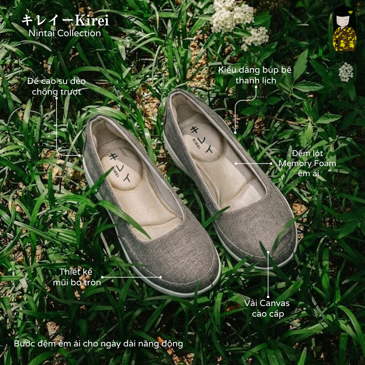 Kirei Nintai - Walk Slip-On KH01 Grey