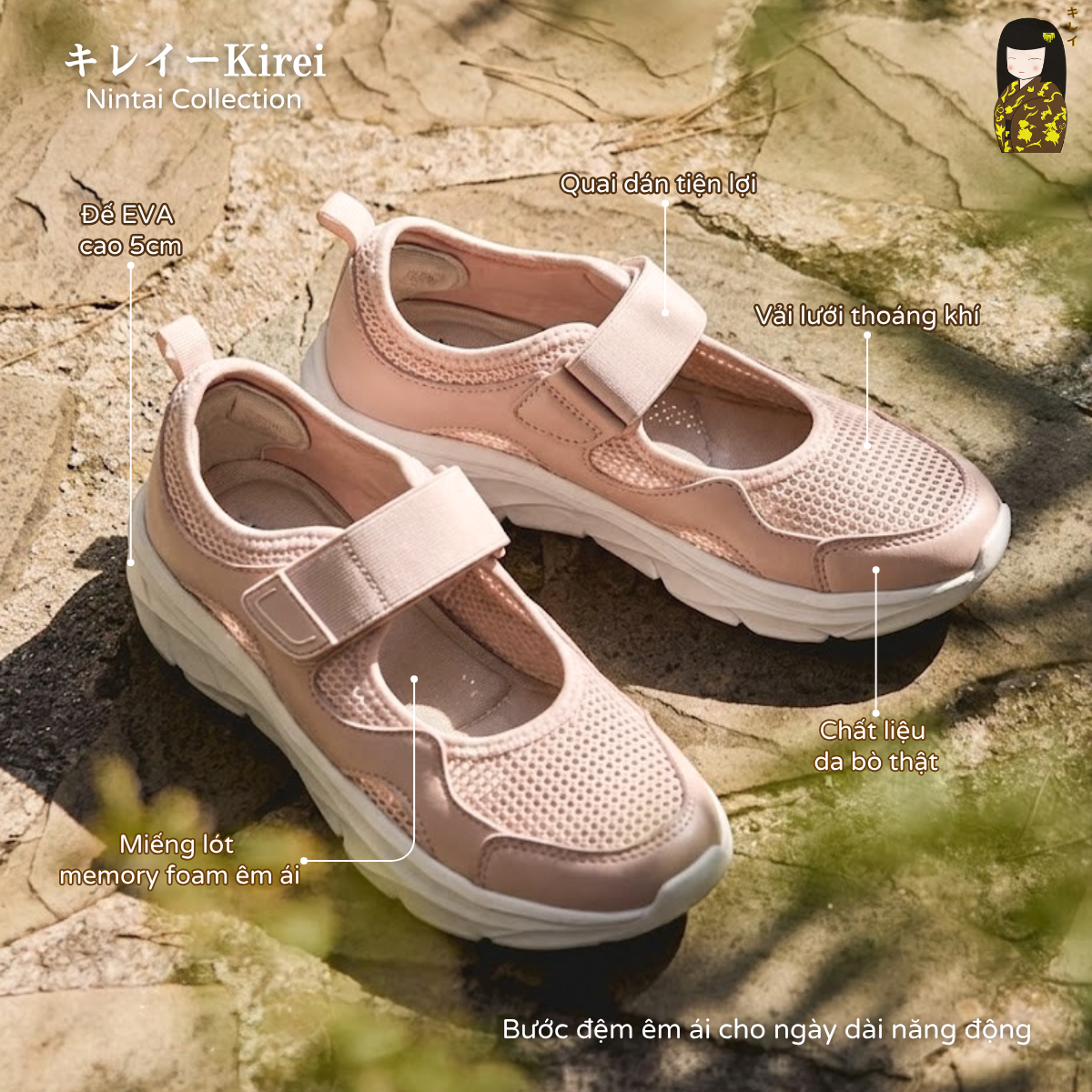 Kirei Nintai - Walk Sneakers BG10 Pink