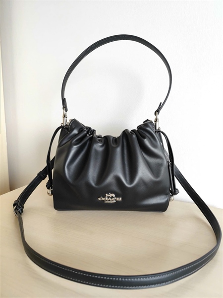 Túi Coach Faye Shoulder Bag With Ruching DS Black