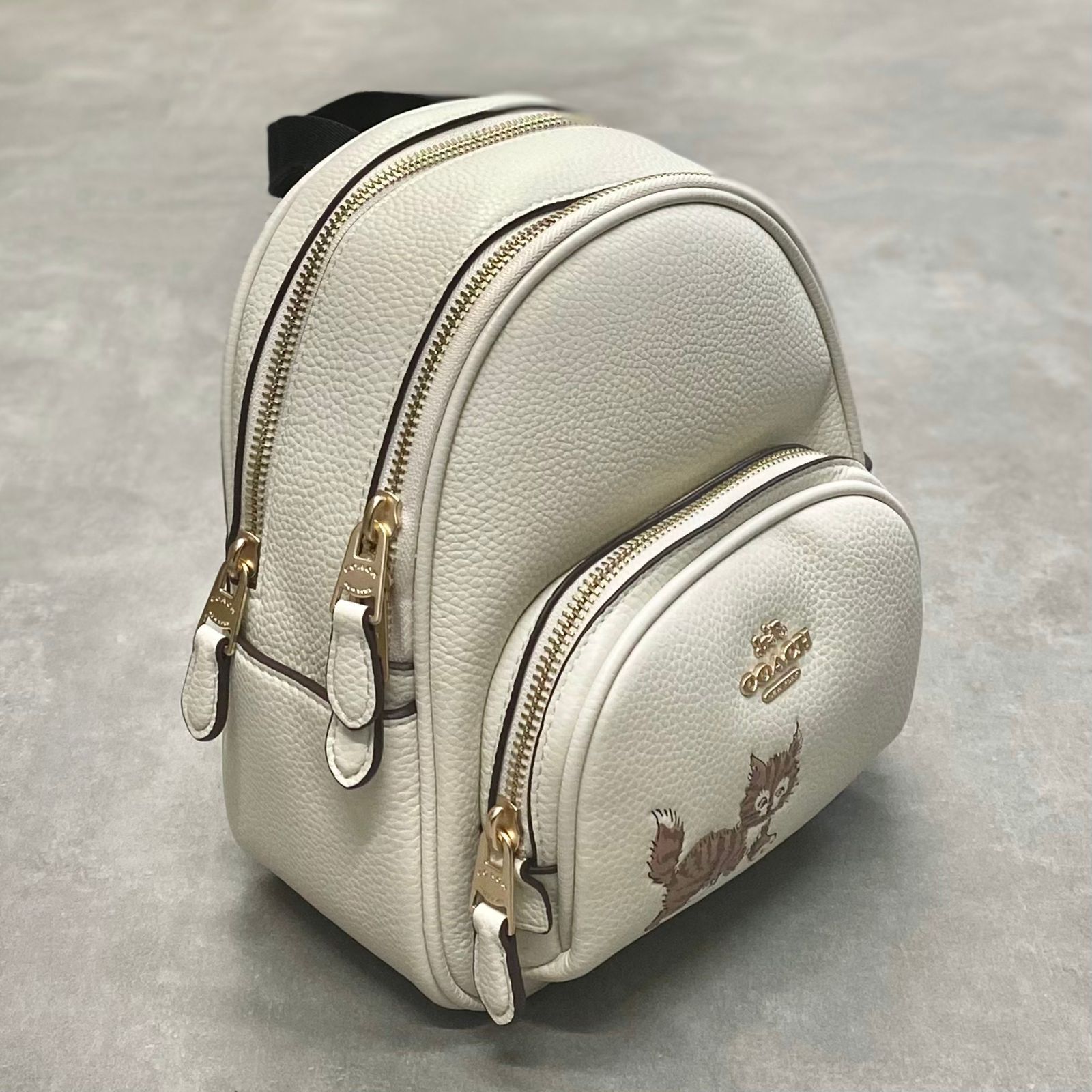 Balo Coach Mini With Dancing Kitten DS White - 20x23x9cm