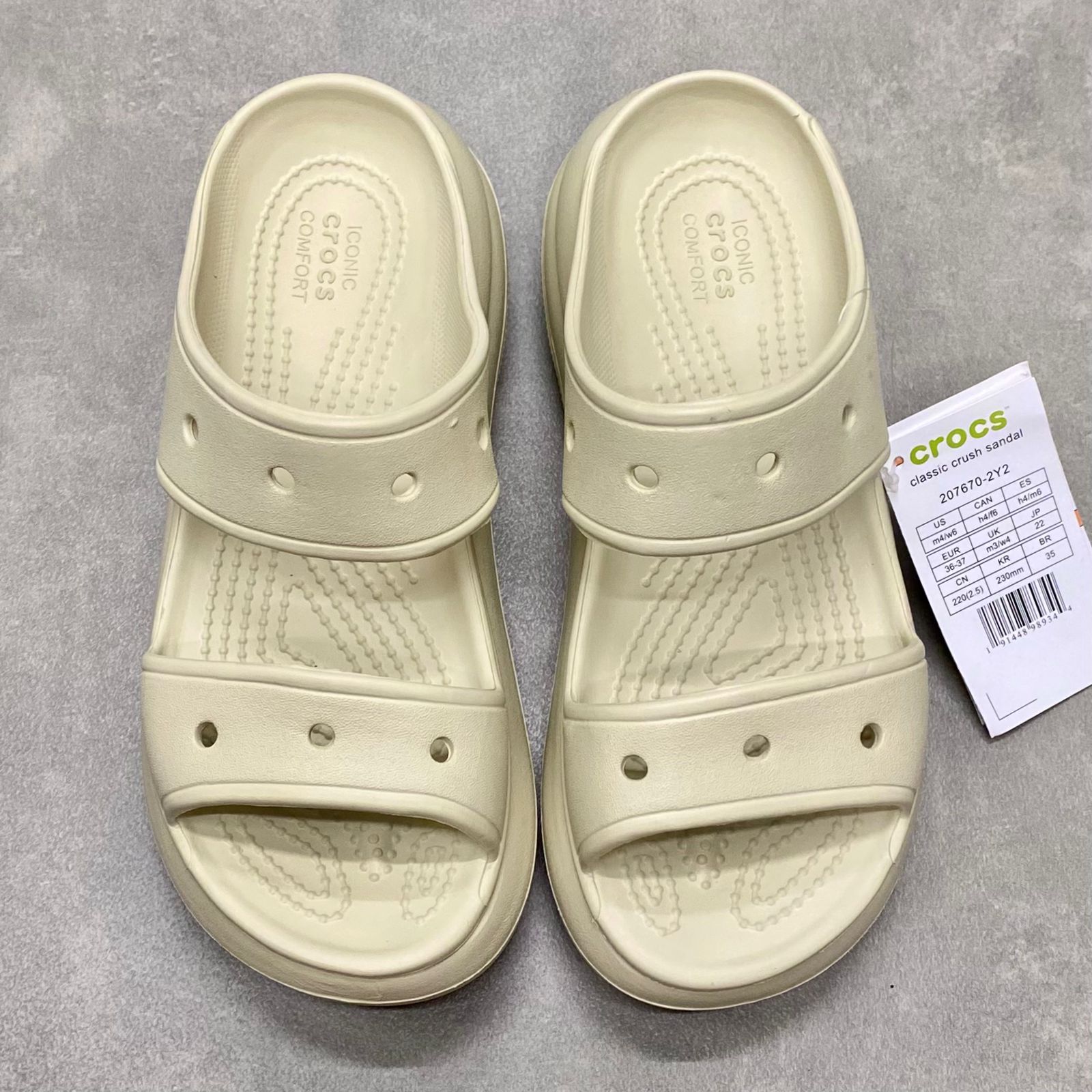 Dép Crocs Crush Sandal HN Bone