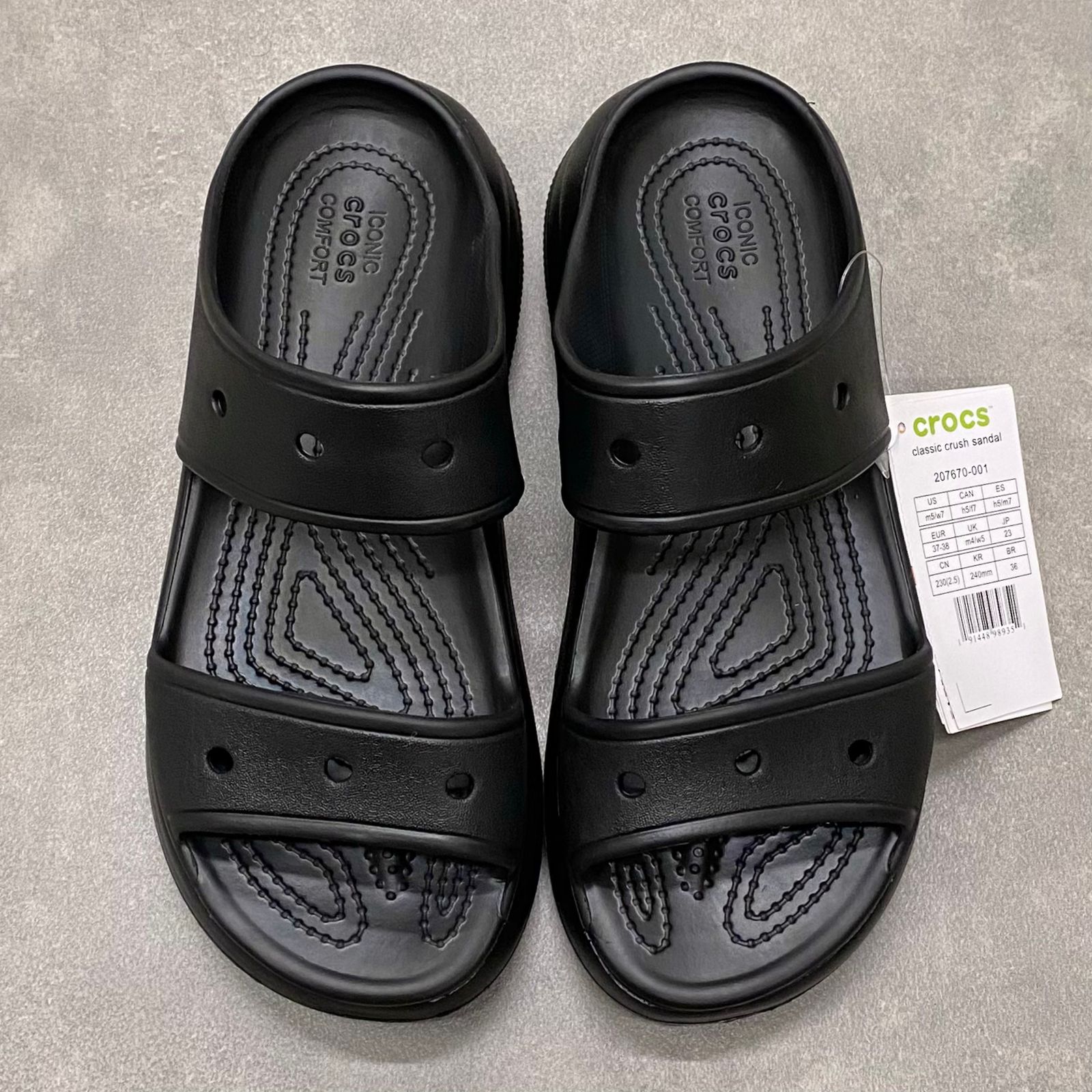 Dép Crocs Crush Sandal HN2 Black