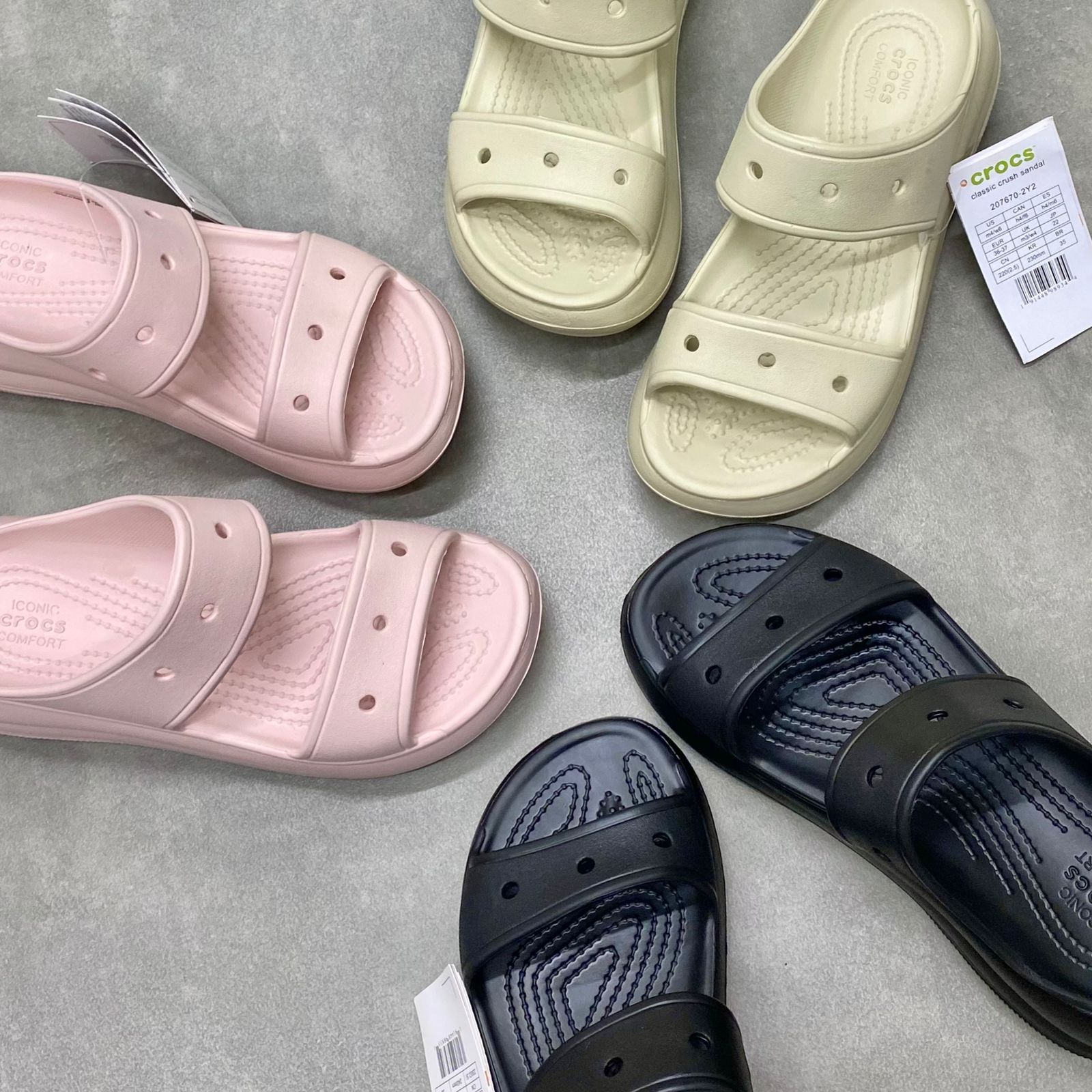 Dép Crocs Crush Sandal HN2 Black