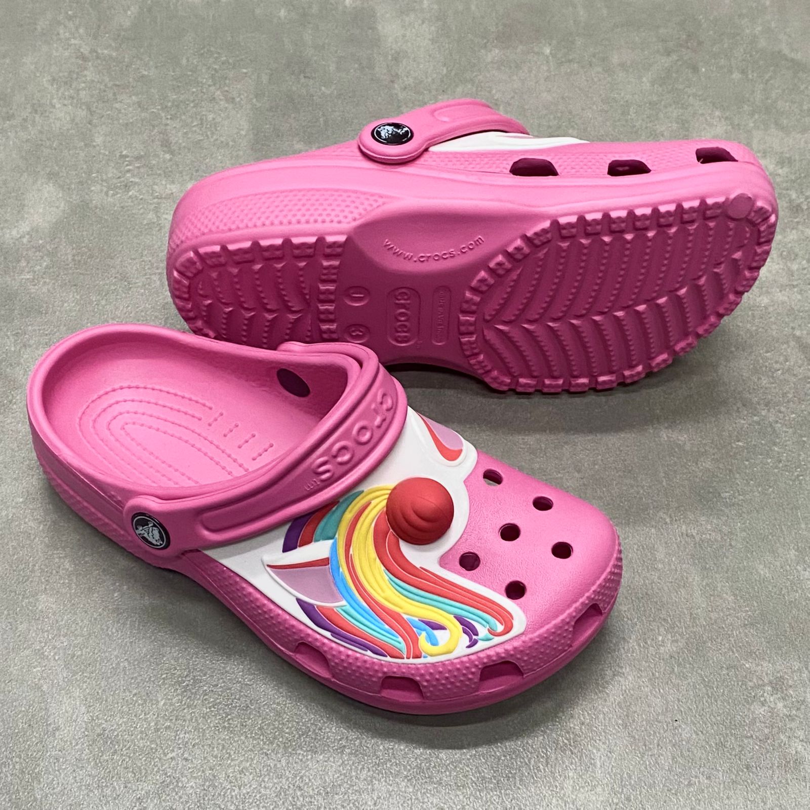 Dép Crocs Kid Clog Unicorn HN Pink