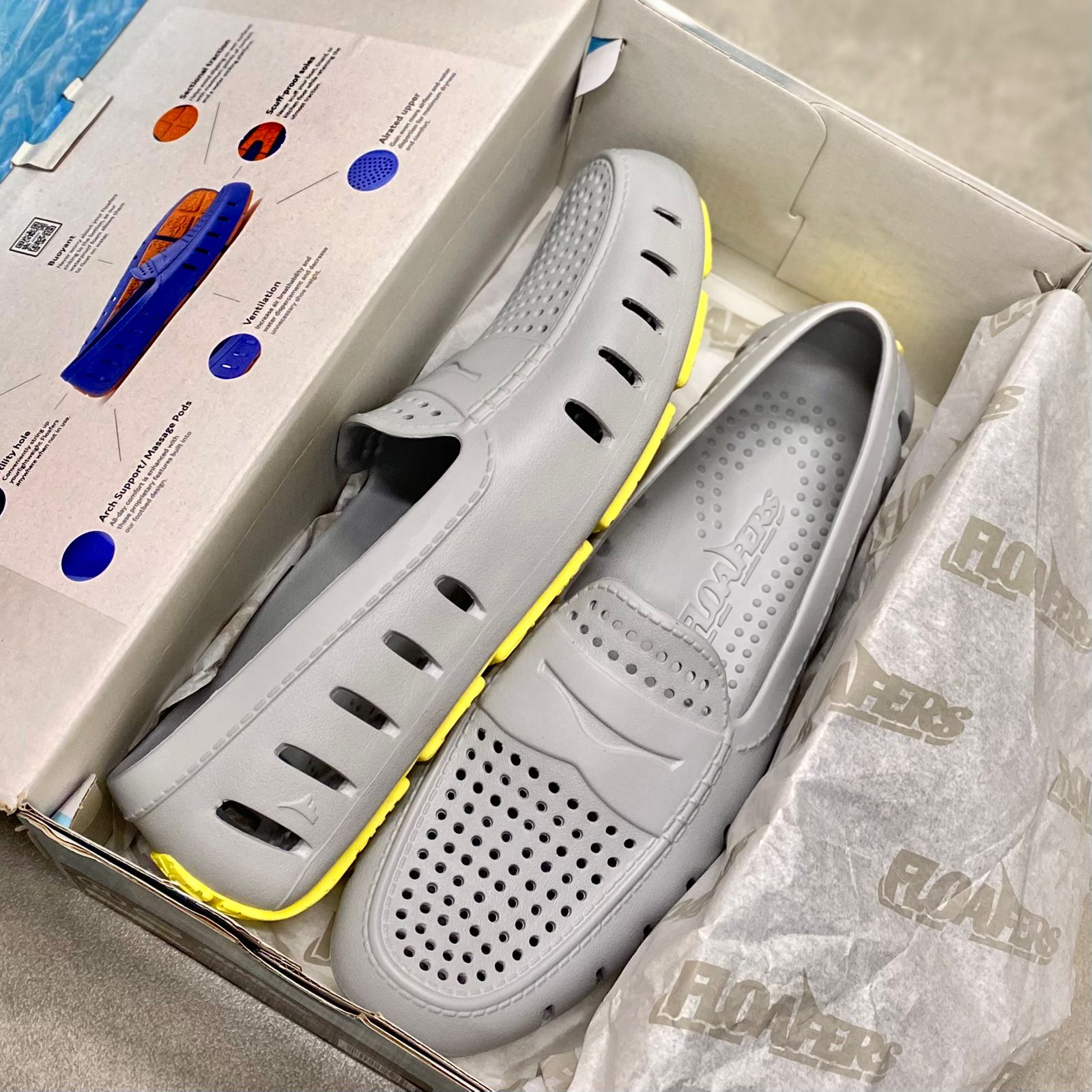 Floafers DP Gray/Lemon Loafers