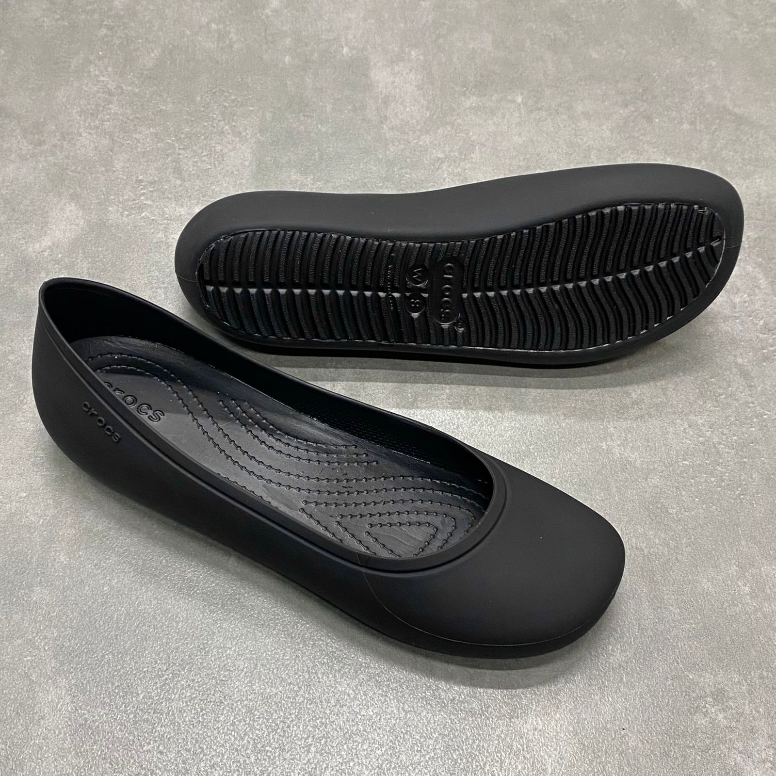 Giày Búp Bê Crocs Brooklyn Pointed HN Black