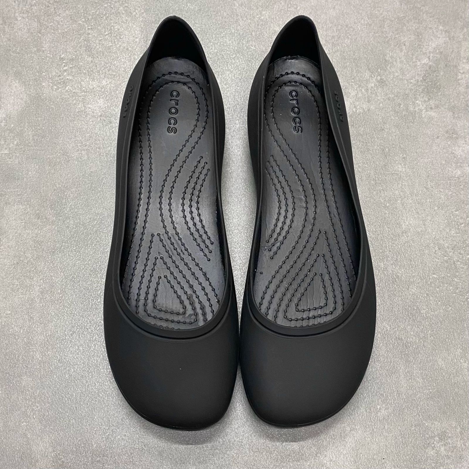 Giày Búp Bê Crocs Brooklyn Pointed HN Black