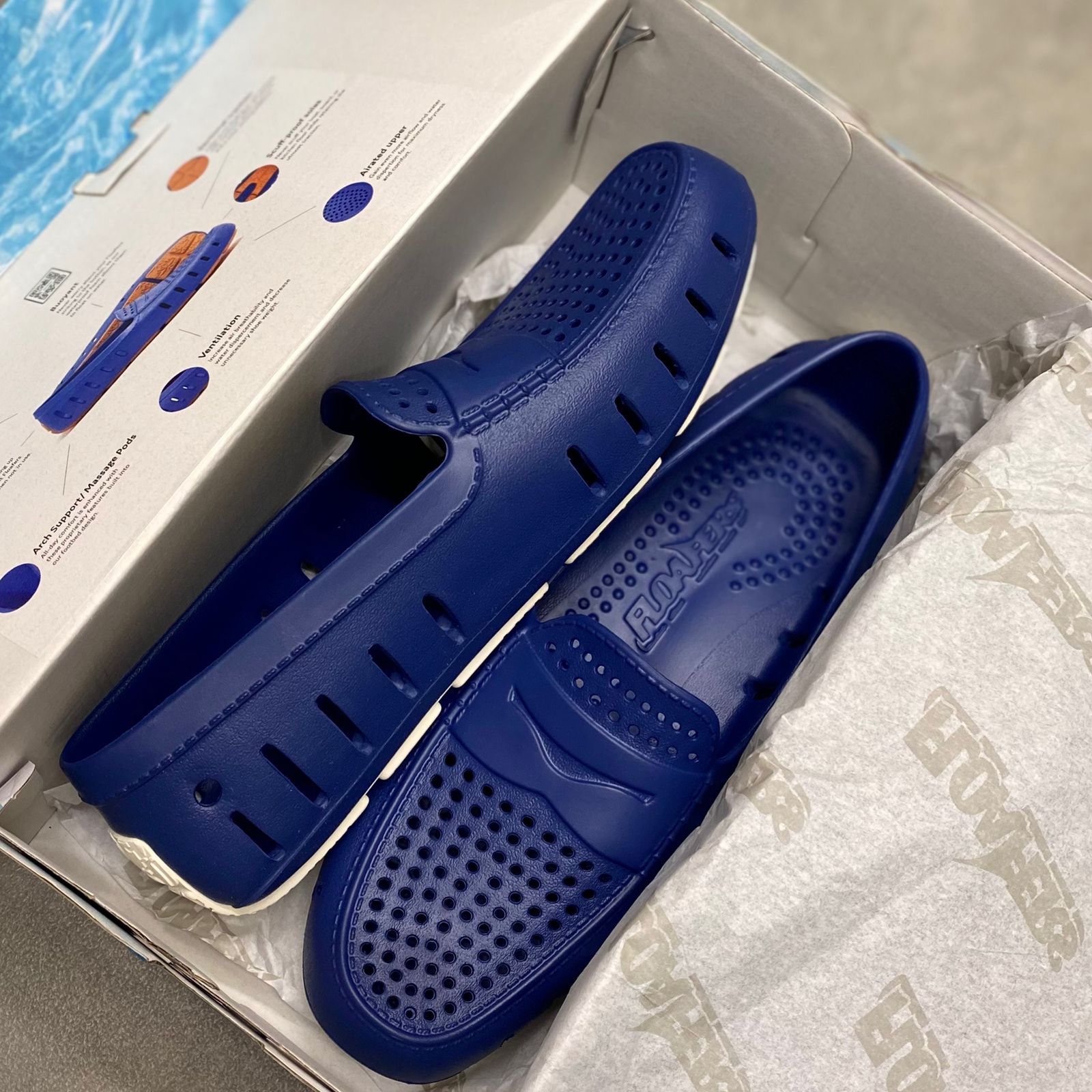 Giày Mọi Floafers DP Navy/White