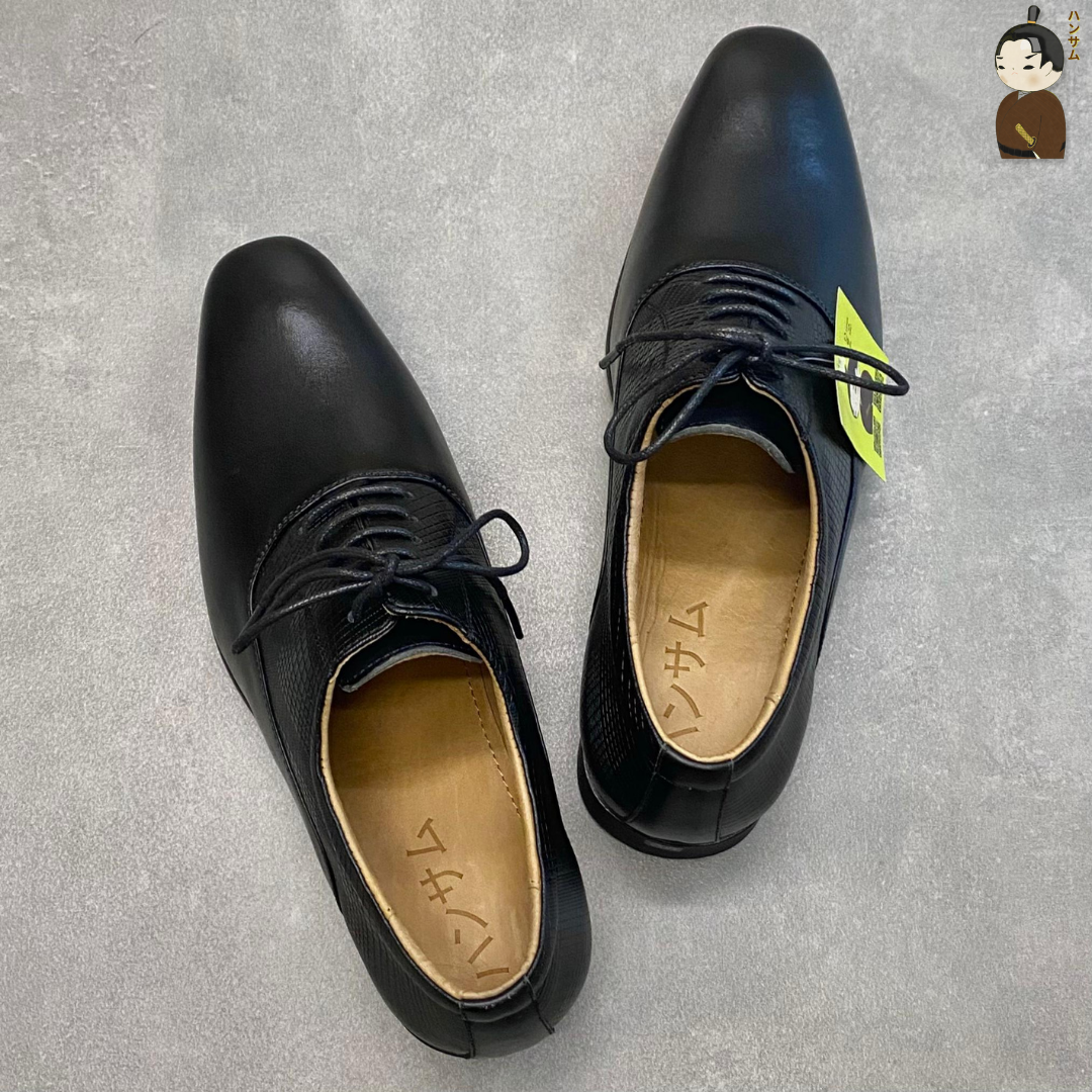Giày tây Hansamu Emboss Oxford LA Black