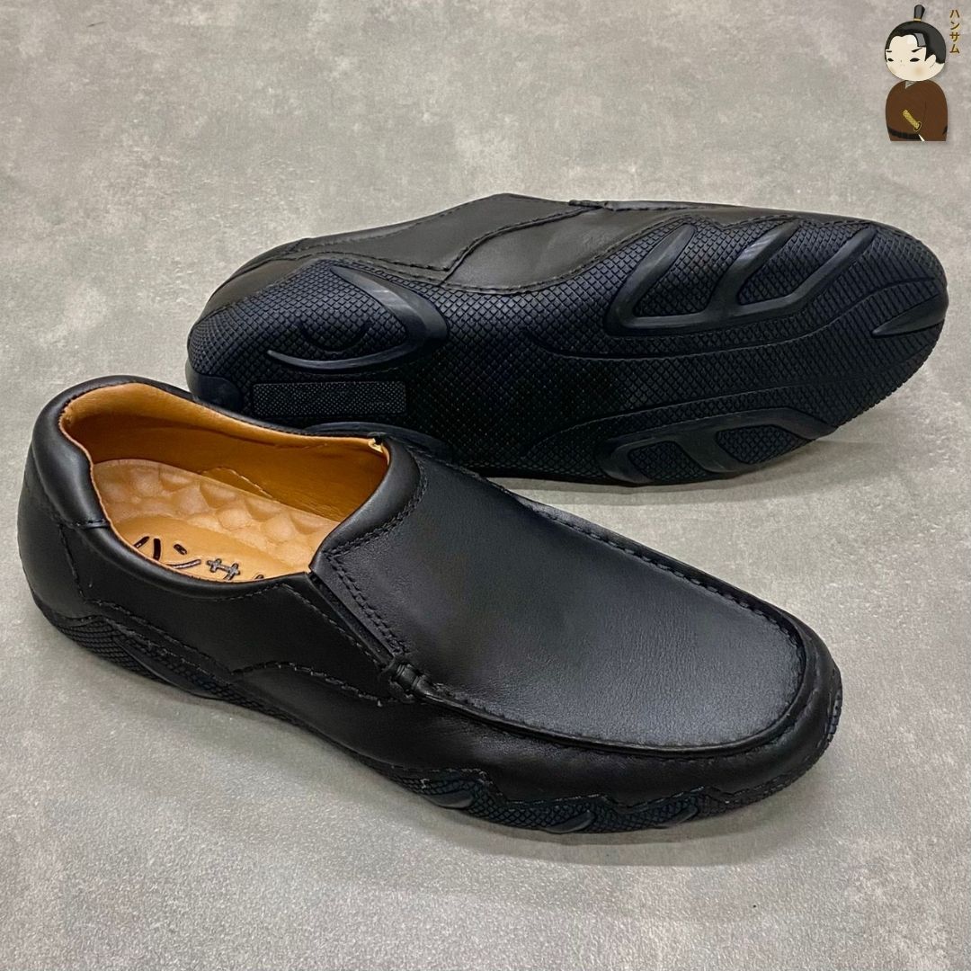 Hansamu Office HO Men&#39;s Loafers Black Sole