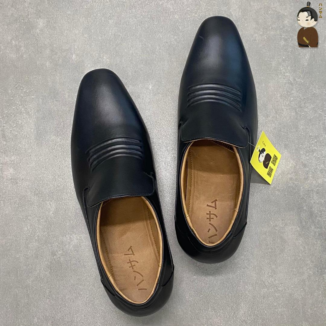 Hansamu Office Japanese wavy edge dress shoes LA Black