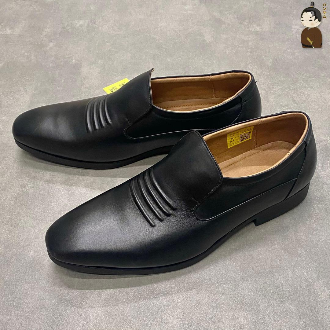 Hansamu Office Japanese wavy edge dress shoes LA Black