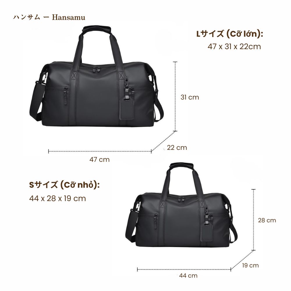 Hansamu Raiden - Waterproof Travel Large Bag BGB11 Black