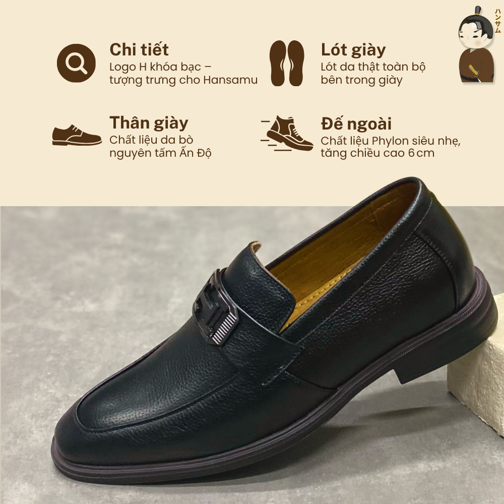 Hansamu Shin - 6cm Elevator Loafers DGD15 Black