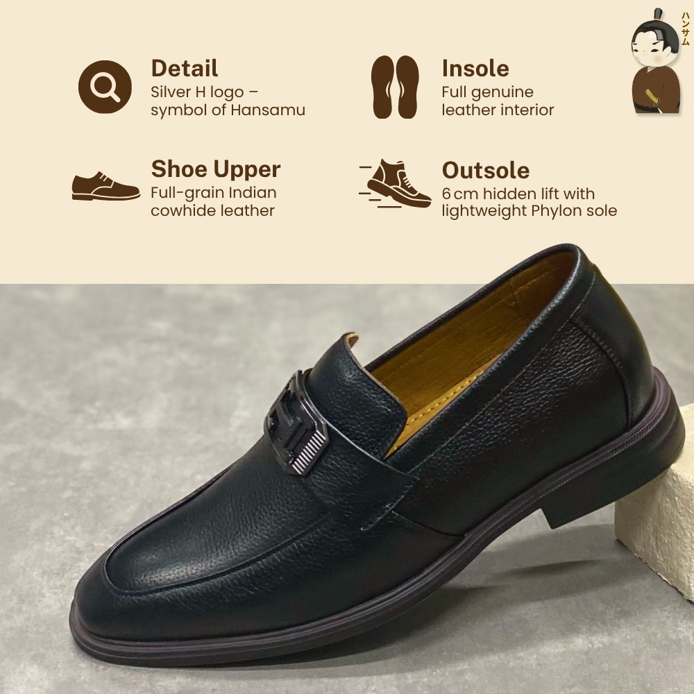 Hansamu Shin - 6cm Elevator Loafers DGD15 Black