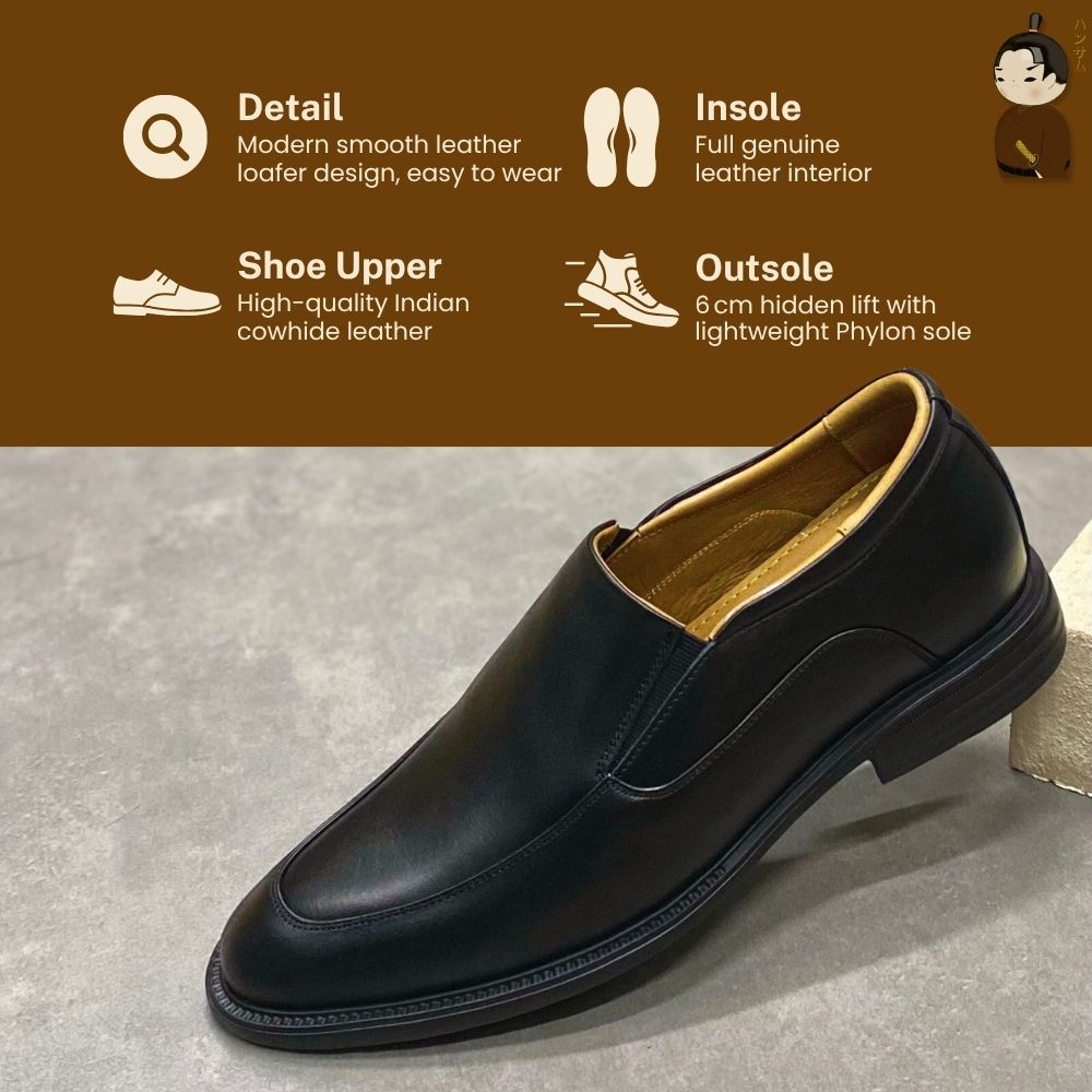 Hansamu Shin - 6cm Elevator Loafers DGD17 Black