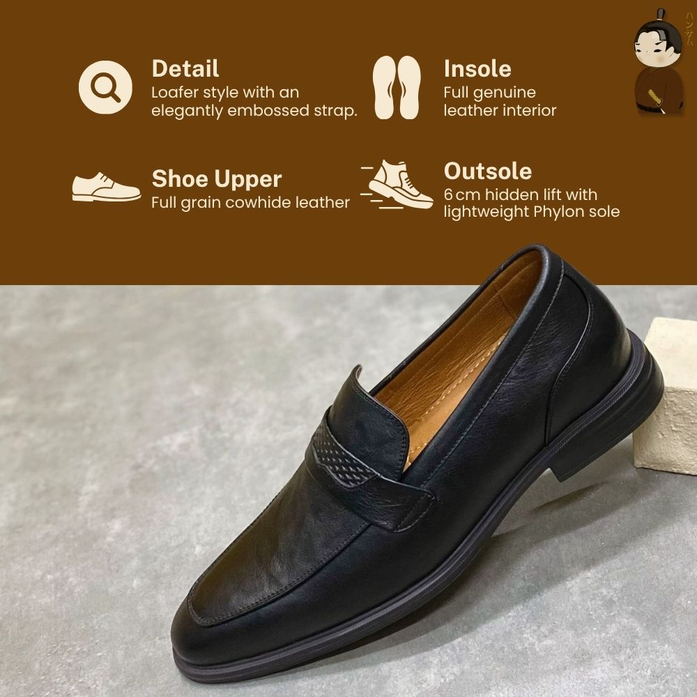 Hansamu Shin - 6cm Elevator Loafers DGD21 Black