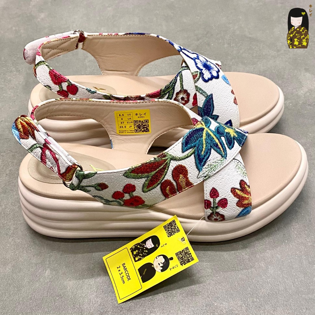 Kirei Biteki - Office Wedge Sandal CP9 White