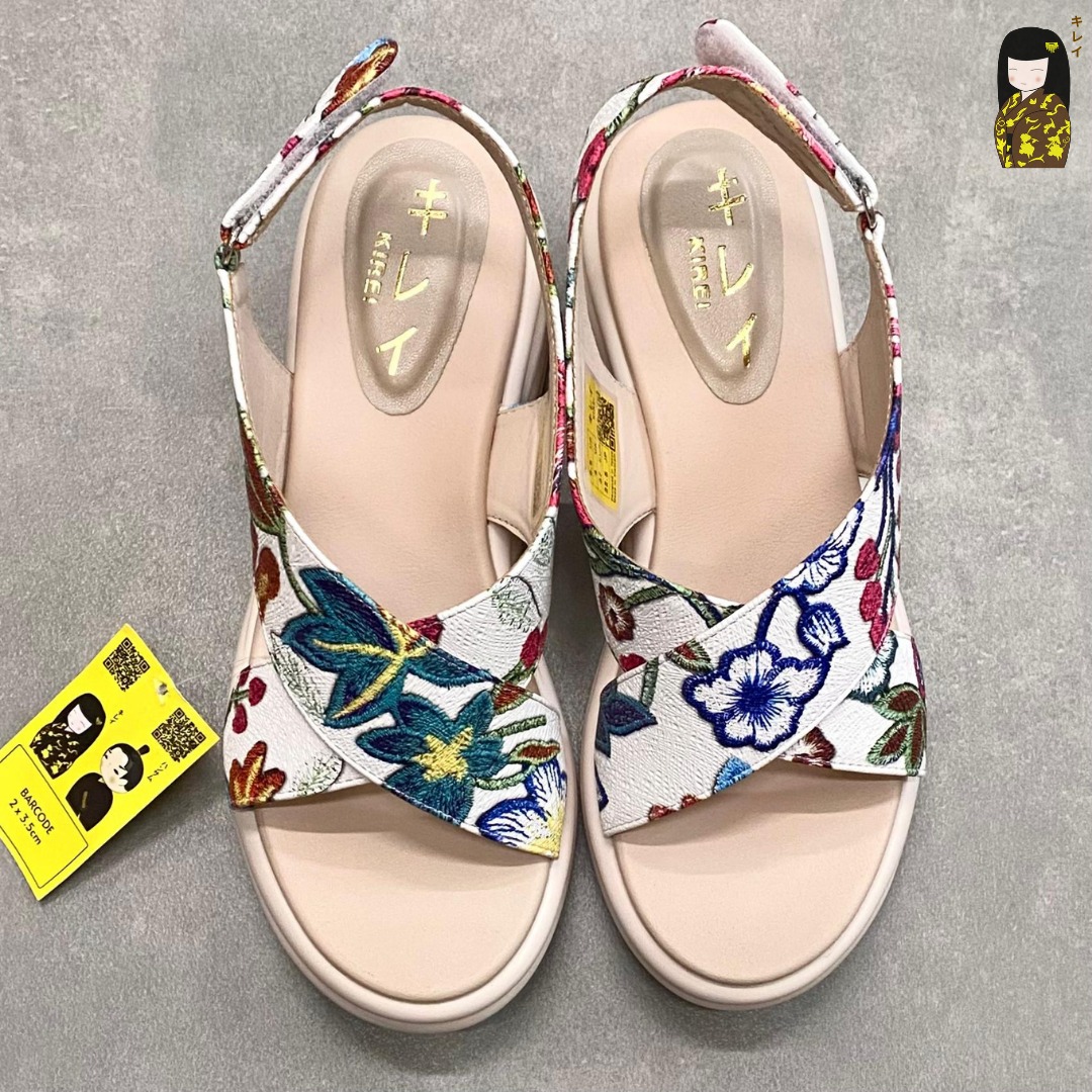 Kirei Biteki - Office Wedge Sandal CP9 White