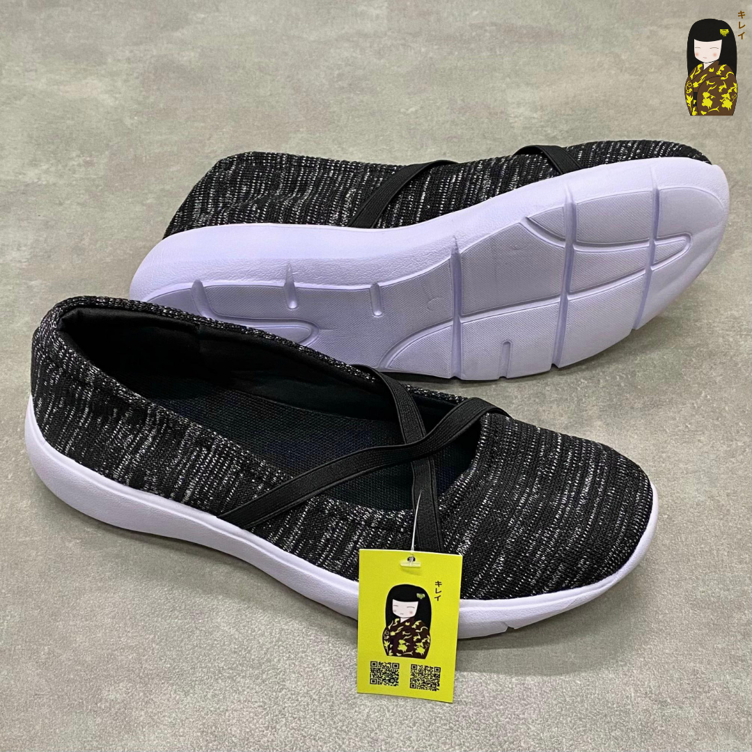 Kirei breathable walk straps HD Black doll shoes