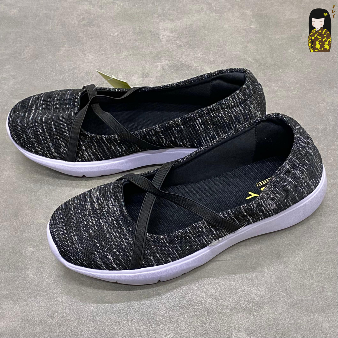 Kirei breathable walk straps HD Black doll shoes