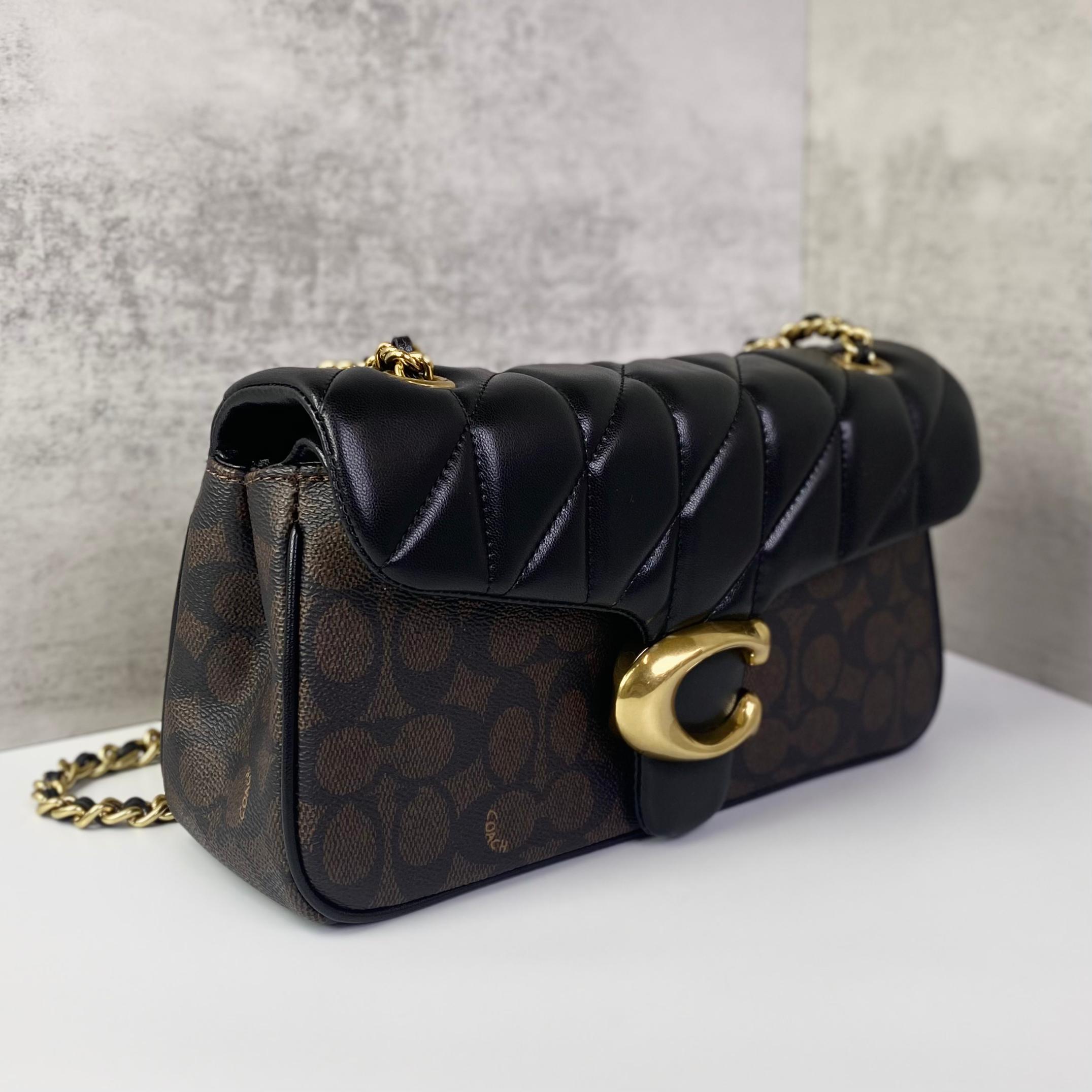 Túi Coach Tabby 26 Shoulder Quilting Canvas DS Black/Gold