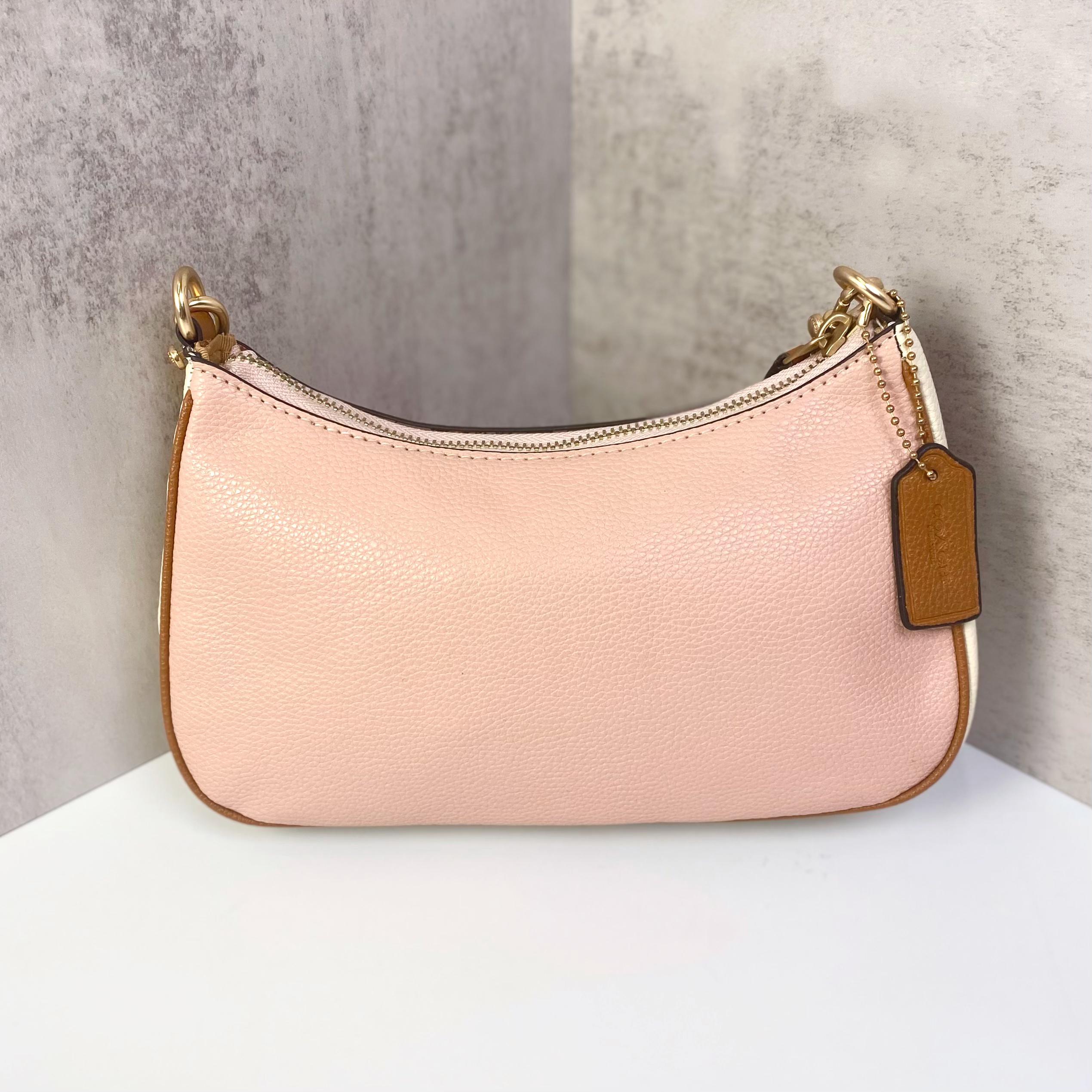Túi Coach Teri Shoulder DS Pink/White