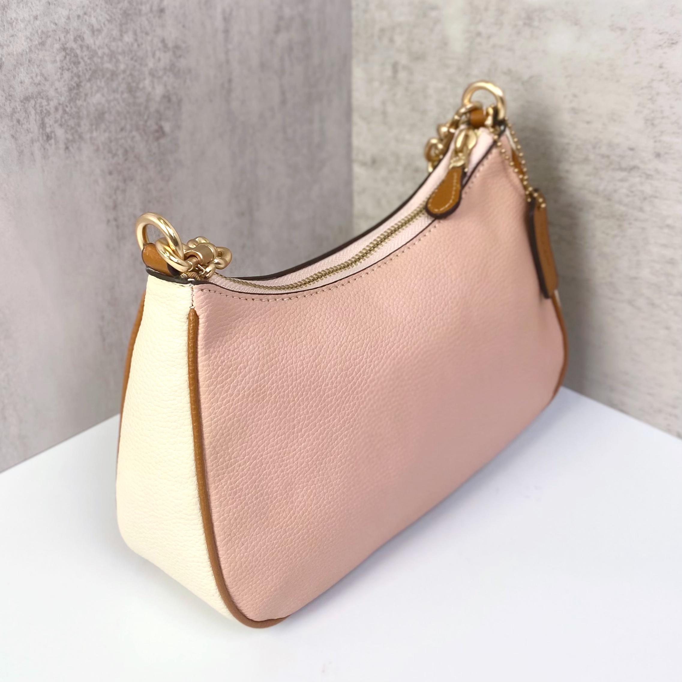 Túi Coach Teri Shoulder DS Pink/White