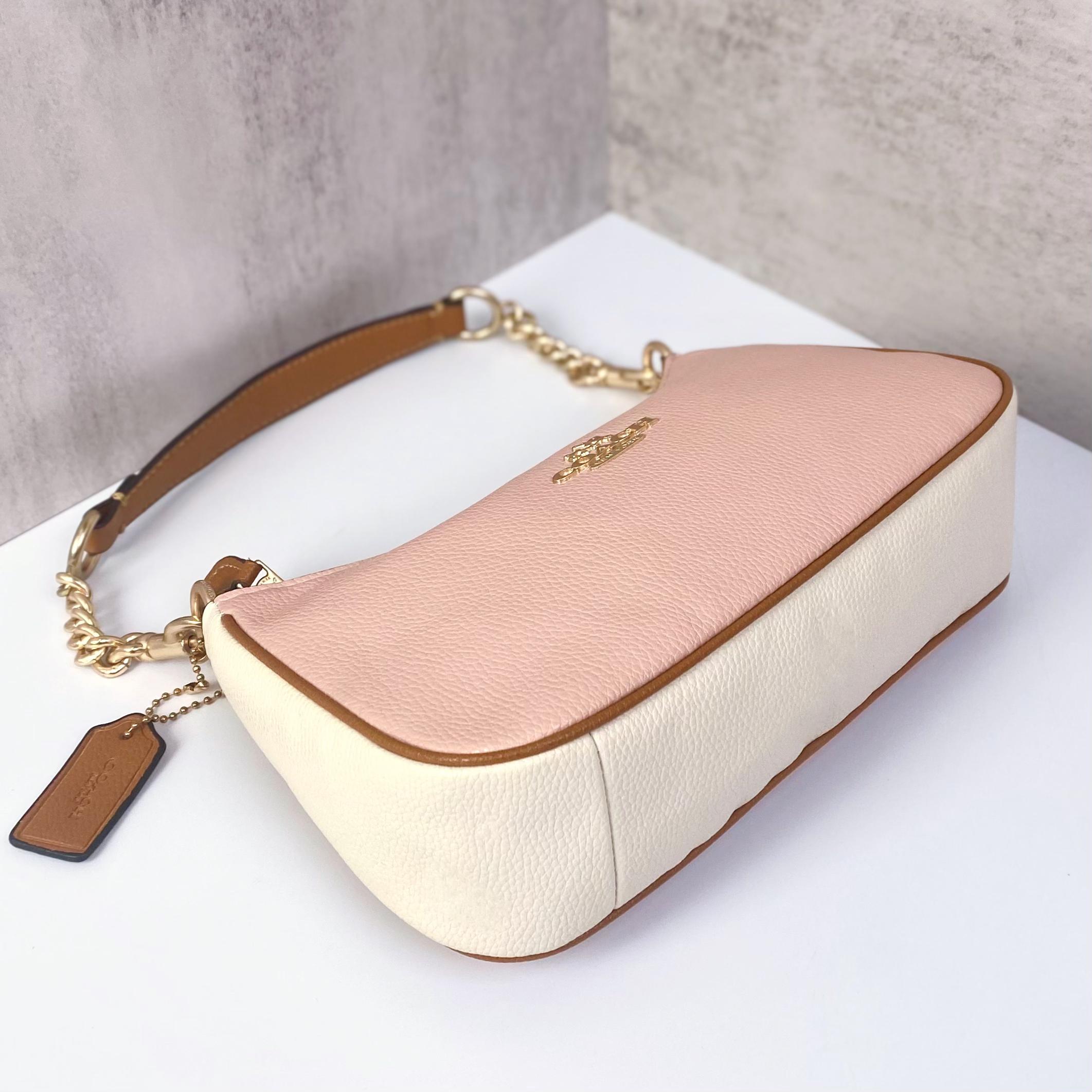 Túi Coach Teri Shoulder DS Pink/White