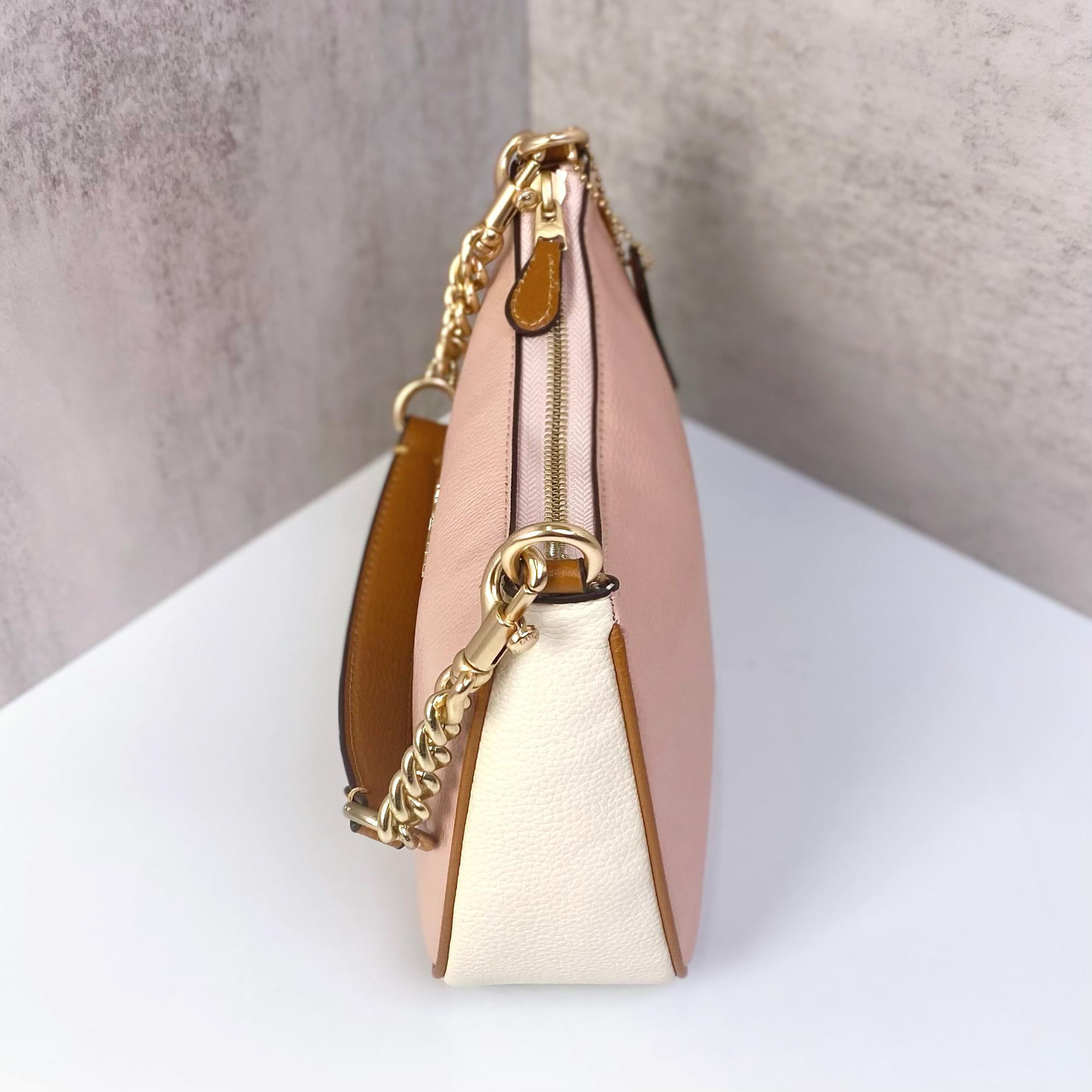 Túi Coach Teri Shoulder DS Pink/White