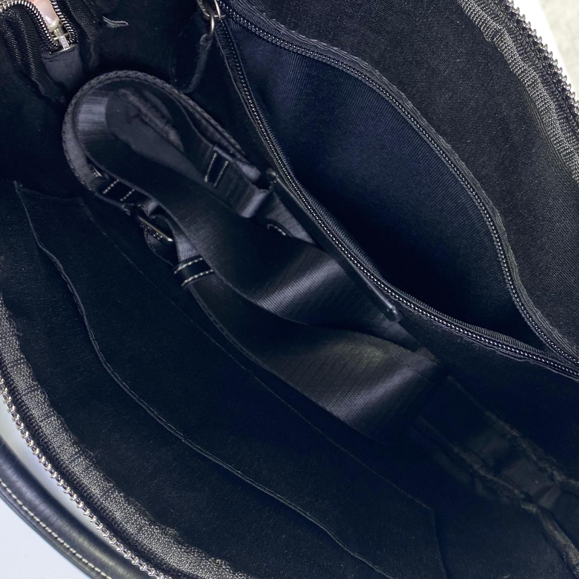 Túi Xách Coach Liam Compact Brief Canvas DS Black - 33x25x2.5cm