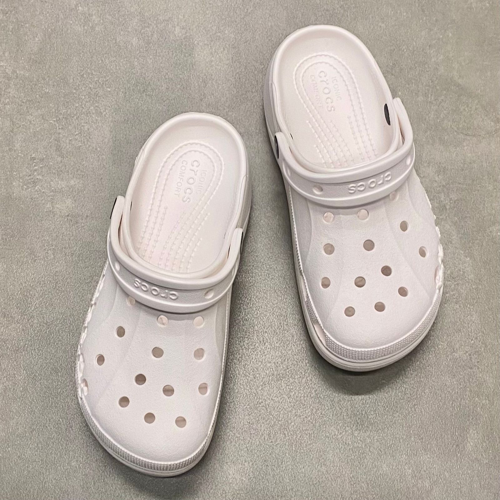 Dép Crocs Clog Baya Plaform HN2 White