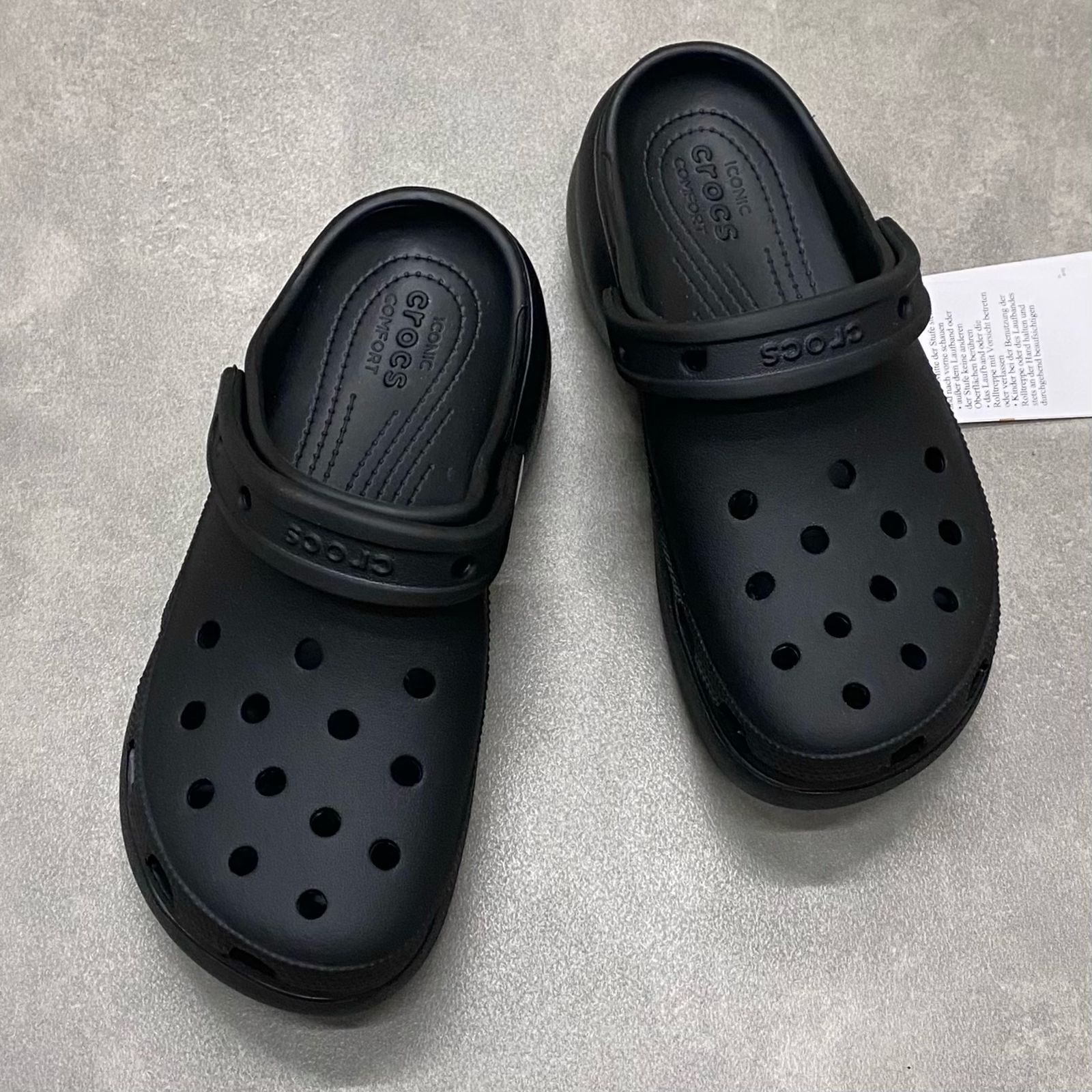 Dép Crocs Clog Plaform HN2 Black