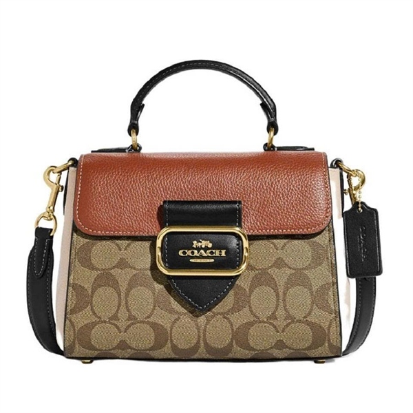 Túi Coach Morgan Top Handle Satchel In Signature Canvas DS D.Brown