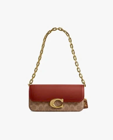 Túi Coach Crossbody Bag Idol Bag 23 Signature Canvas DS Brown/Gold