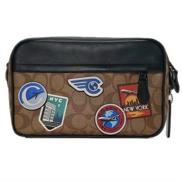 Túi Coach Graham Crossbody In Signature Pria Wanita Branded Original DS Brown