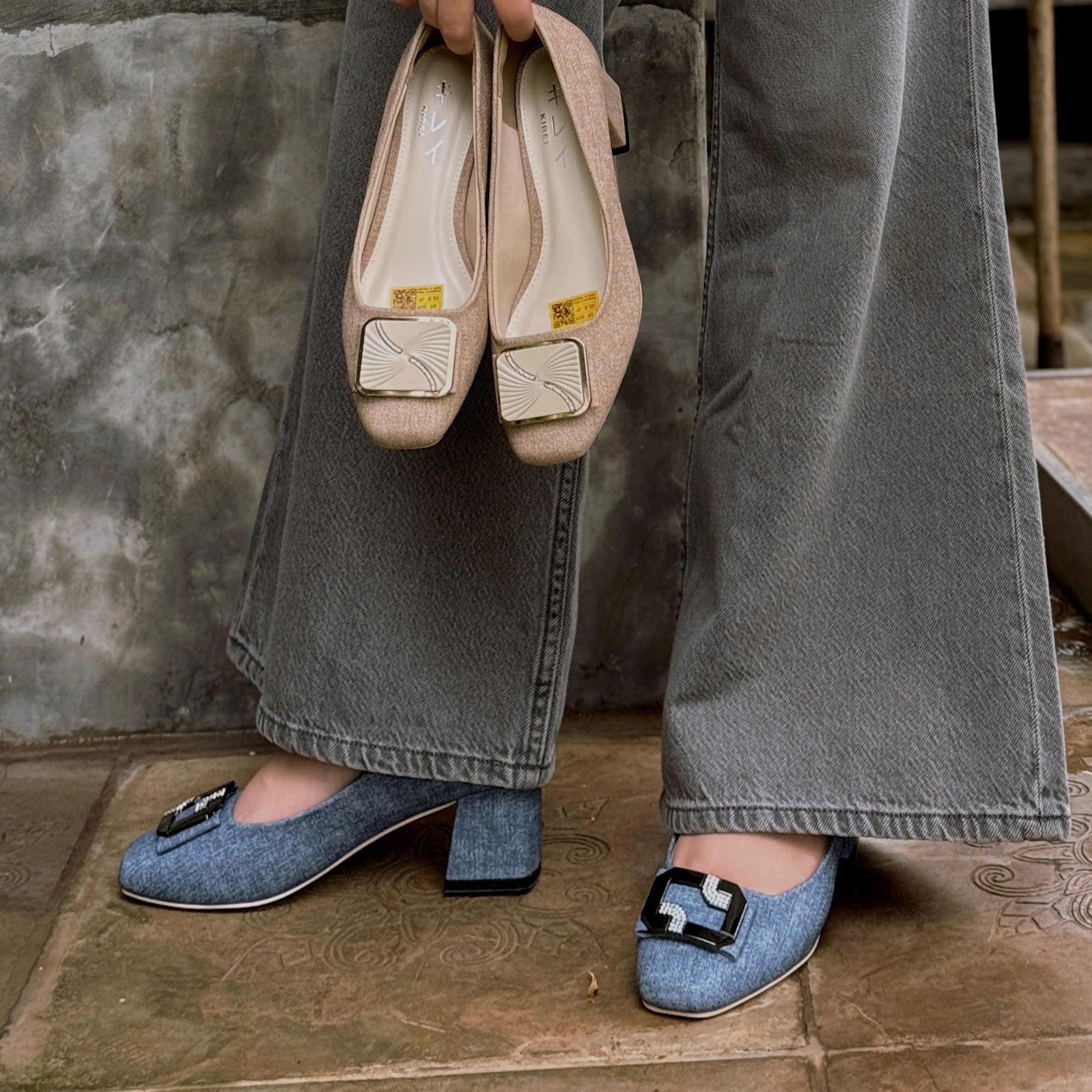 Kirei Kyōyō - Office Block Heel CP1 Khaki