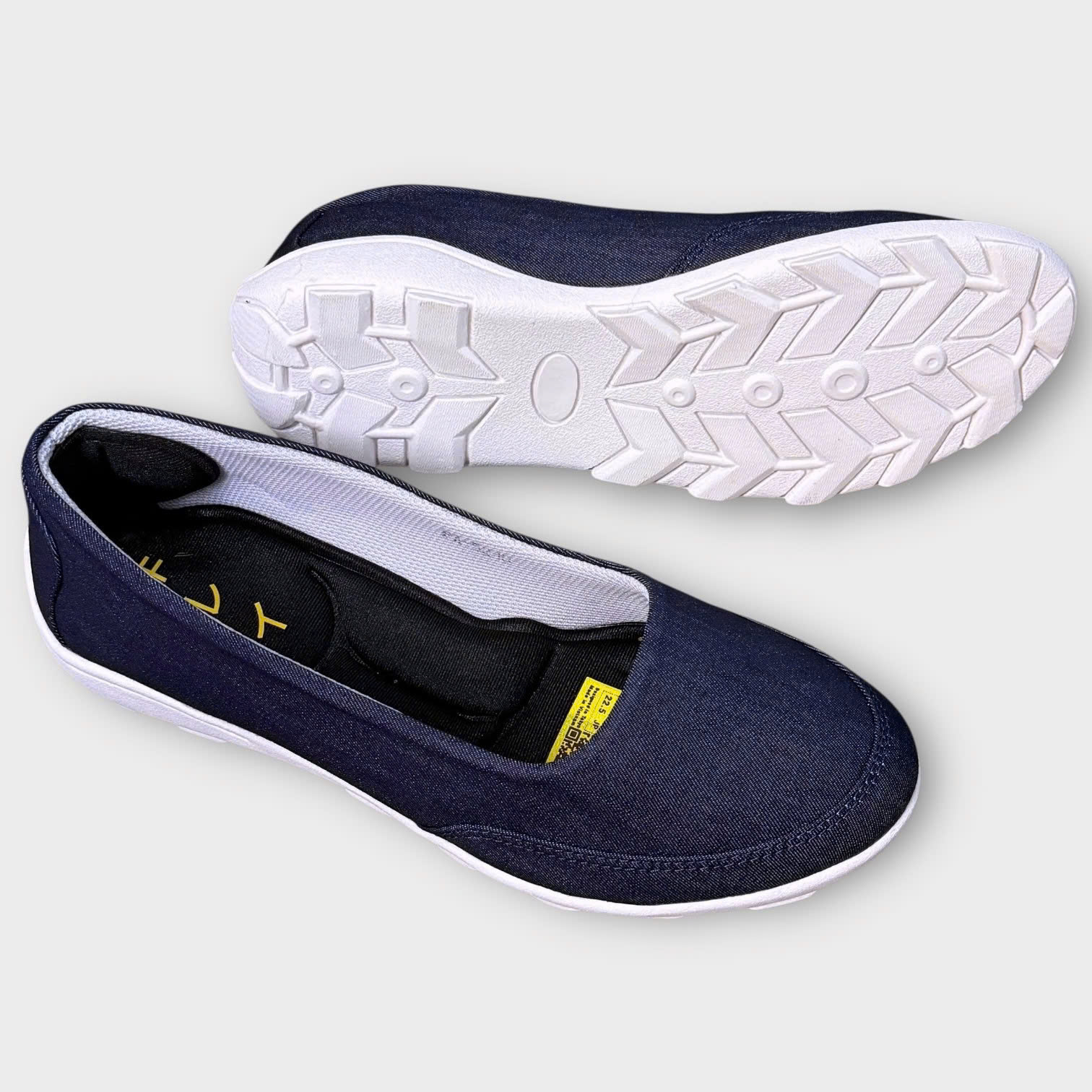 Giày Nhật búp bê Kirei walk canvas đế dẻo KH Xanh