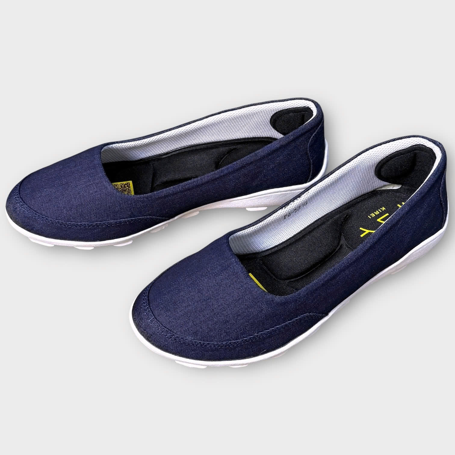 Giày Nhật búp bê Kirei walk canvas đế dẻo KH Xanh