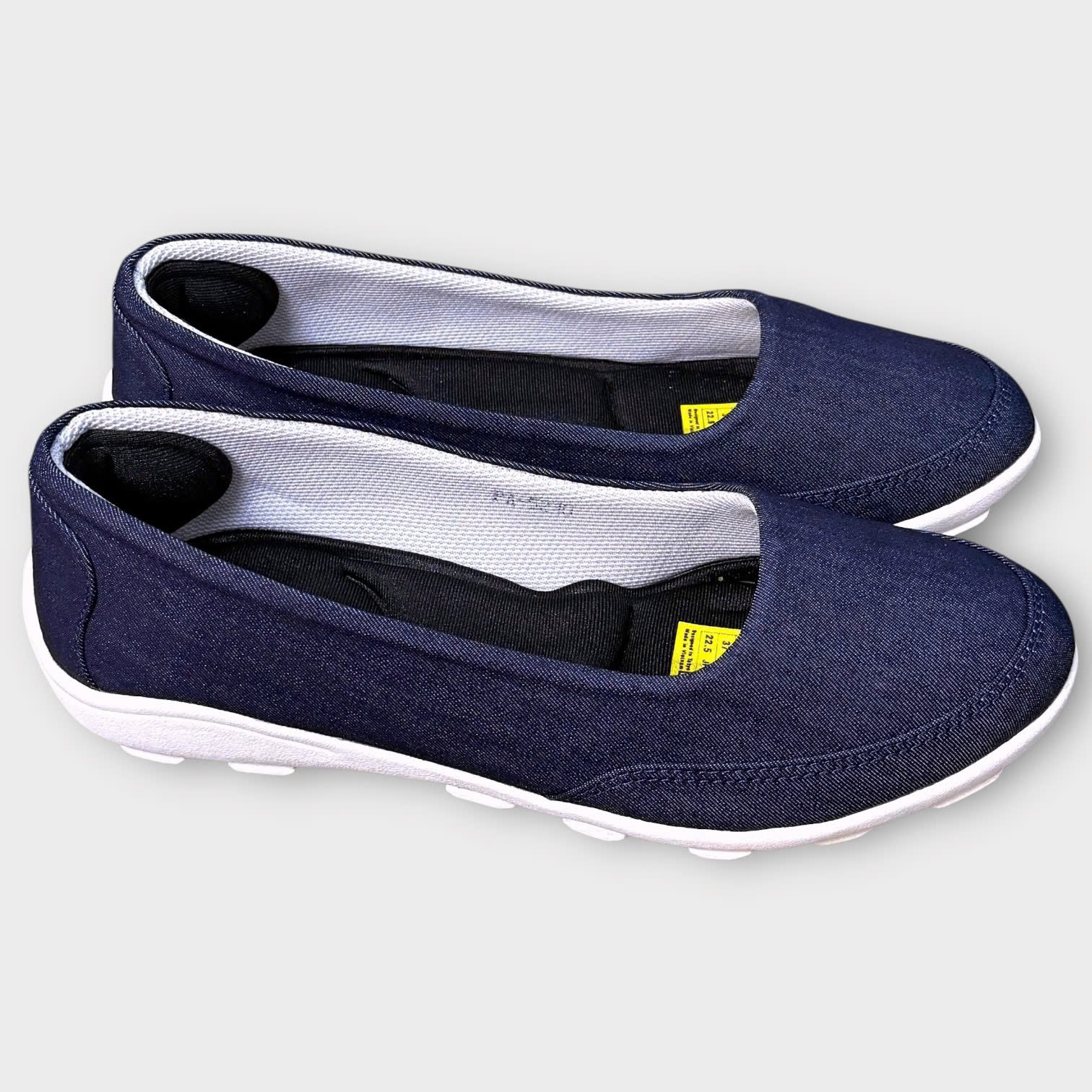 Giày Nhật búp bê Kirei walk canvas đế dẻo KH Xanh