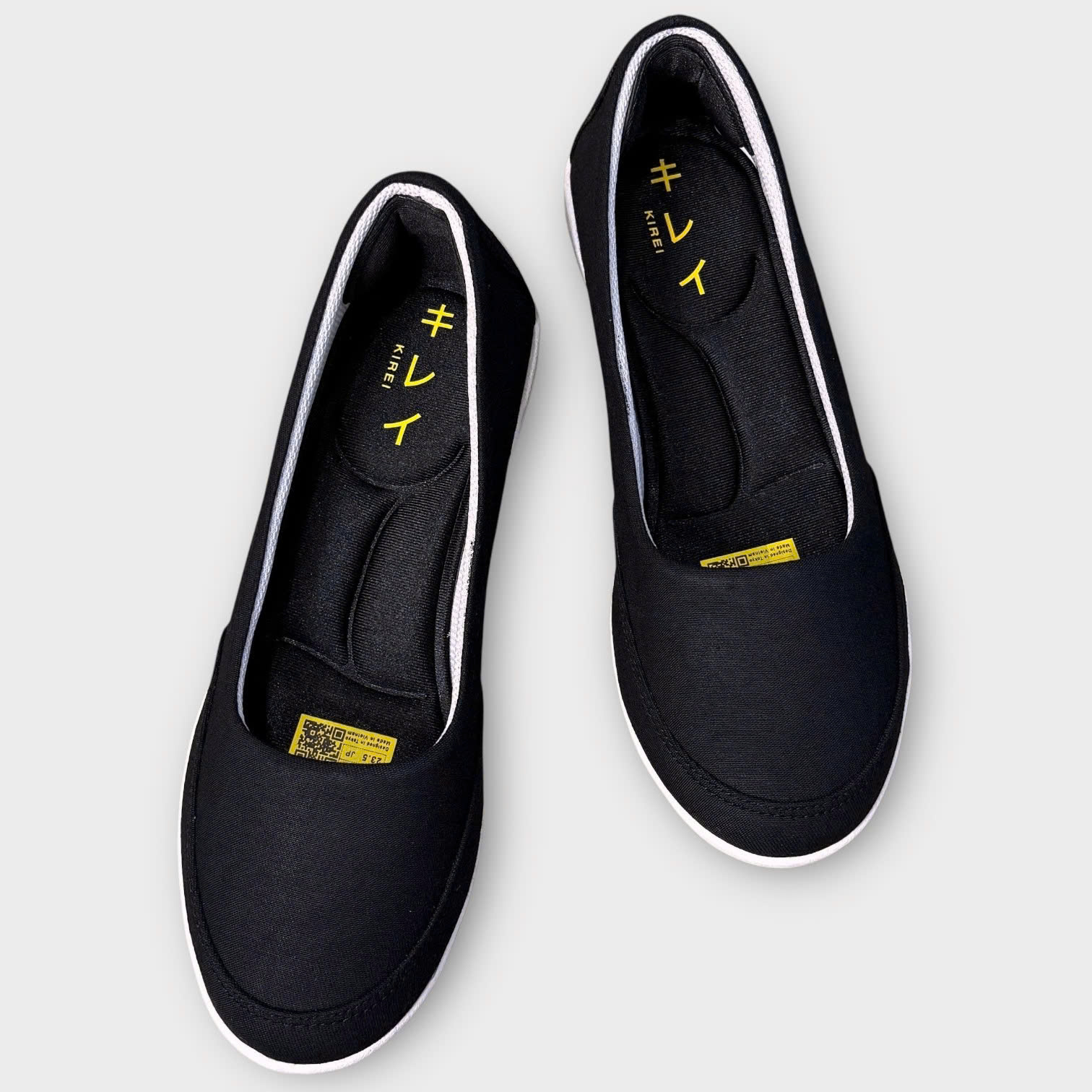 Giày Nhật búp bê Kirei walk canvas đế dẻo KH Đen