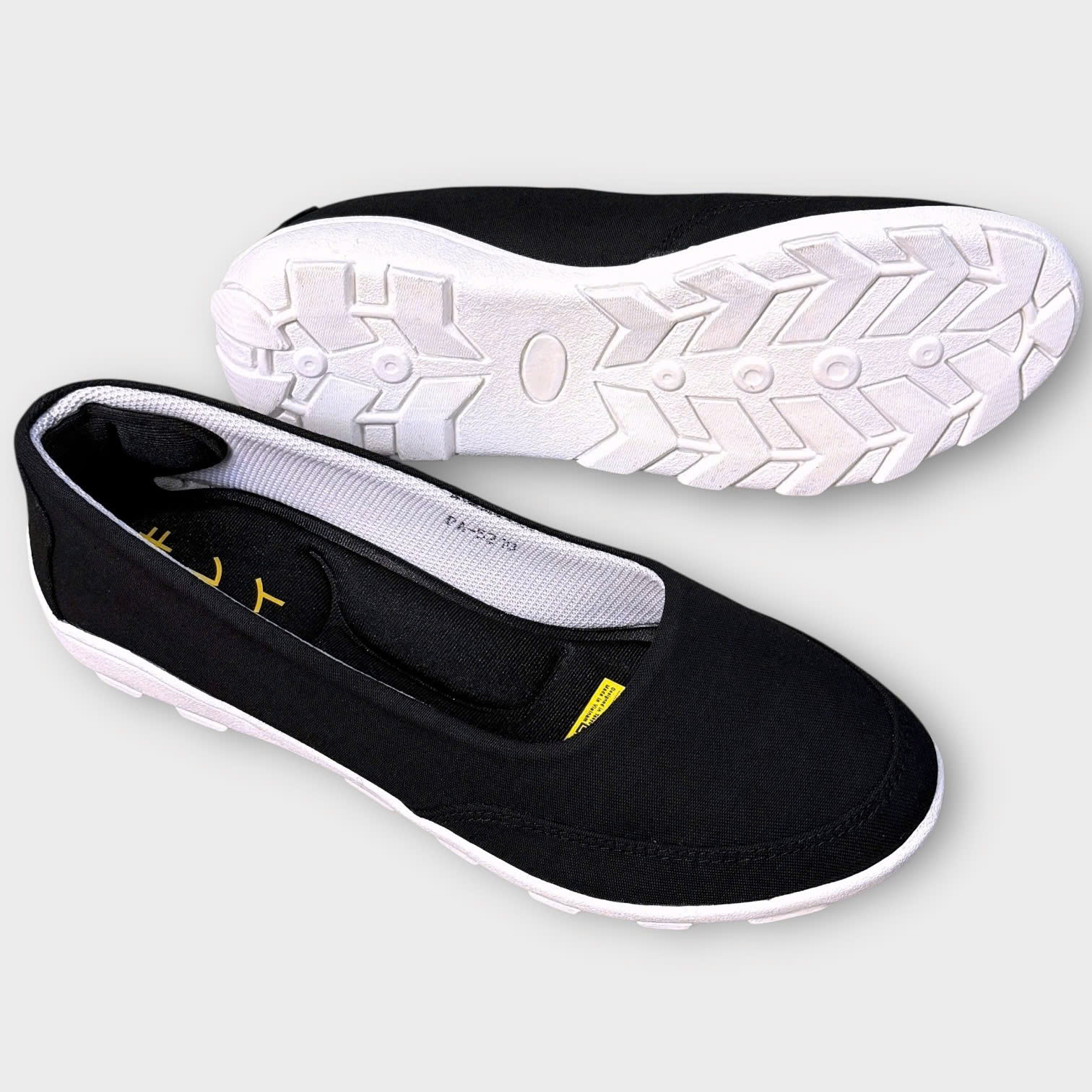 Kirei Walk KH Giày Búp Bê Canvas Đế Dẻo Đen
