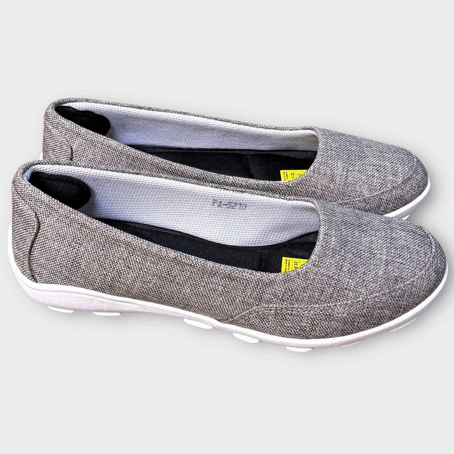 Kirei Walk KH Giày Búp Bê Canvas Đế Dẻo Xám
