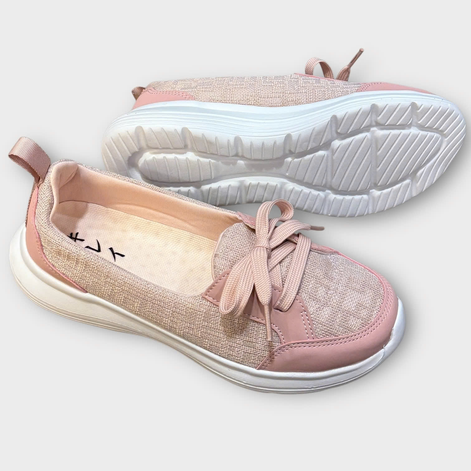 Kirei Walk BG Giày Breathable Cột Dây Hồng